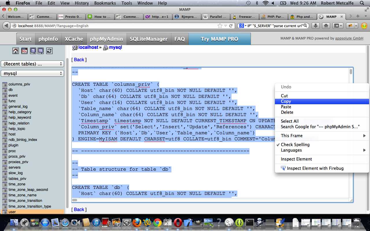 MySql Database Copy Tutorial