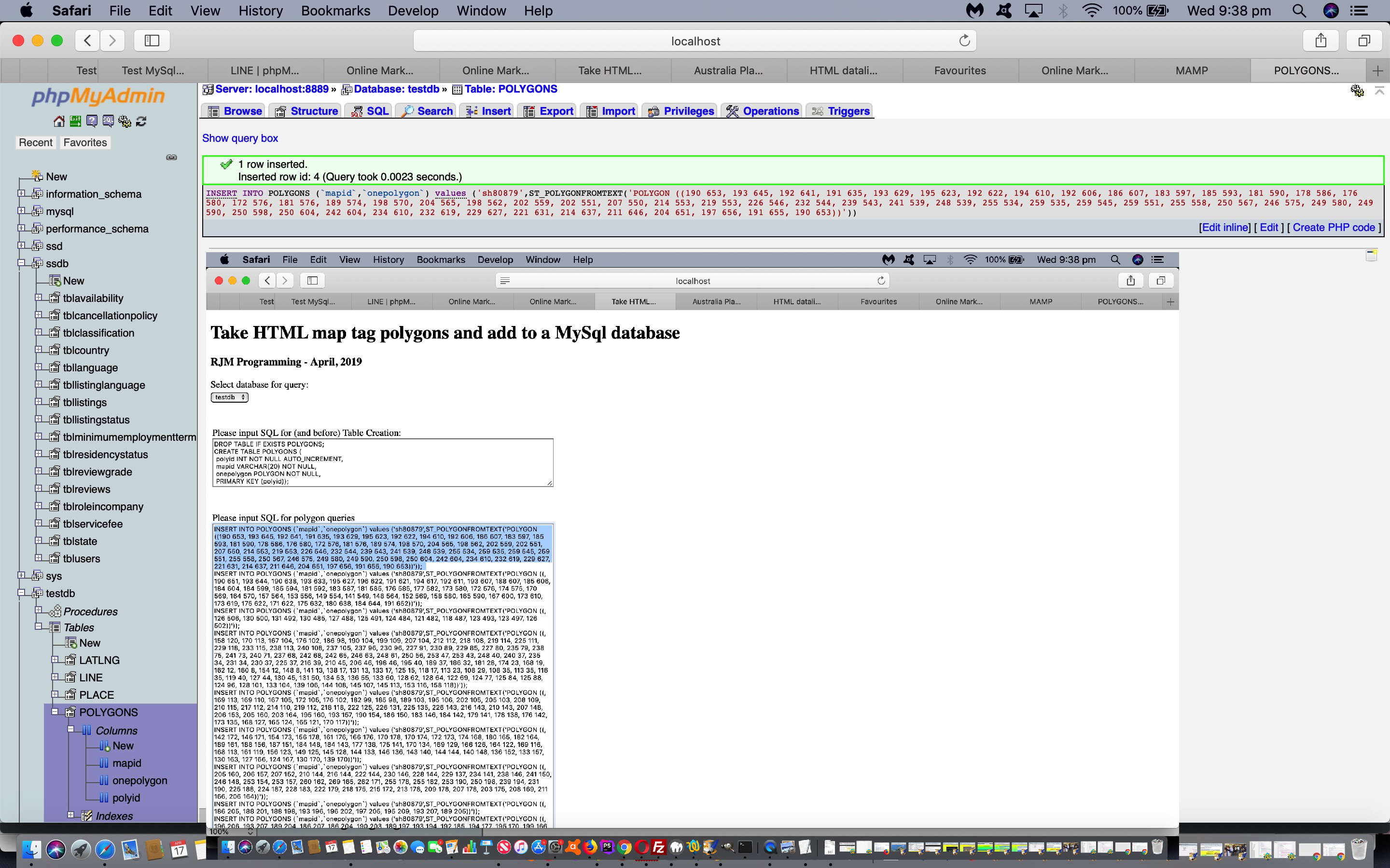 MySql Polygon Insert via Image Map Tutorial