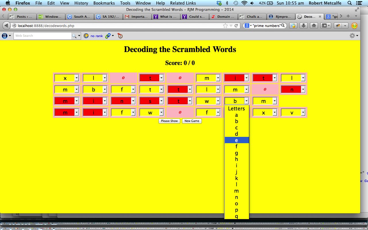 PHP Decoding Scrambled Words Game Tutorial