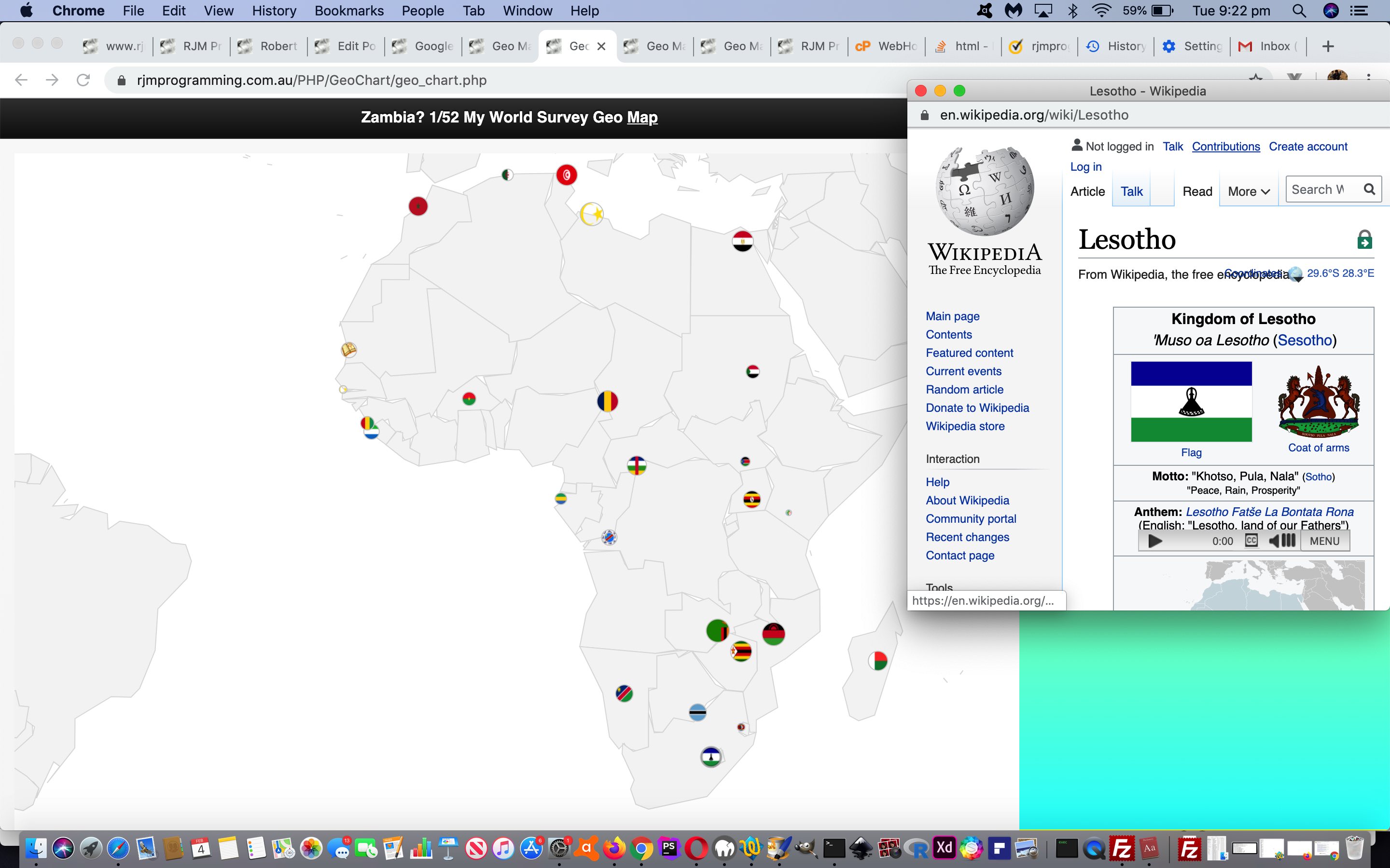 Google Chart Geo Chart More Quizzes Tutorial