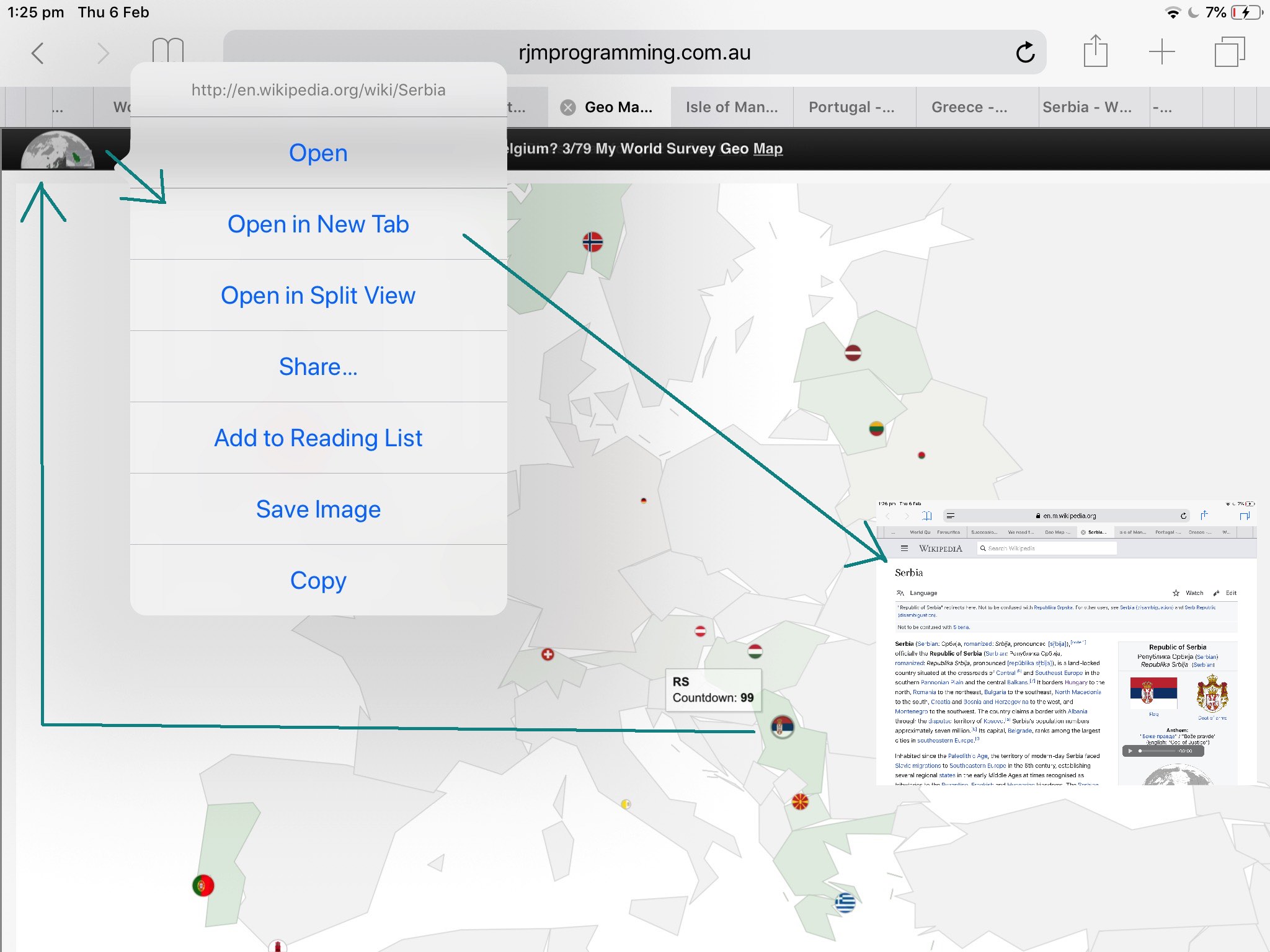 Google Chart Geo Chart Quiz on Mobile Tutorial