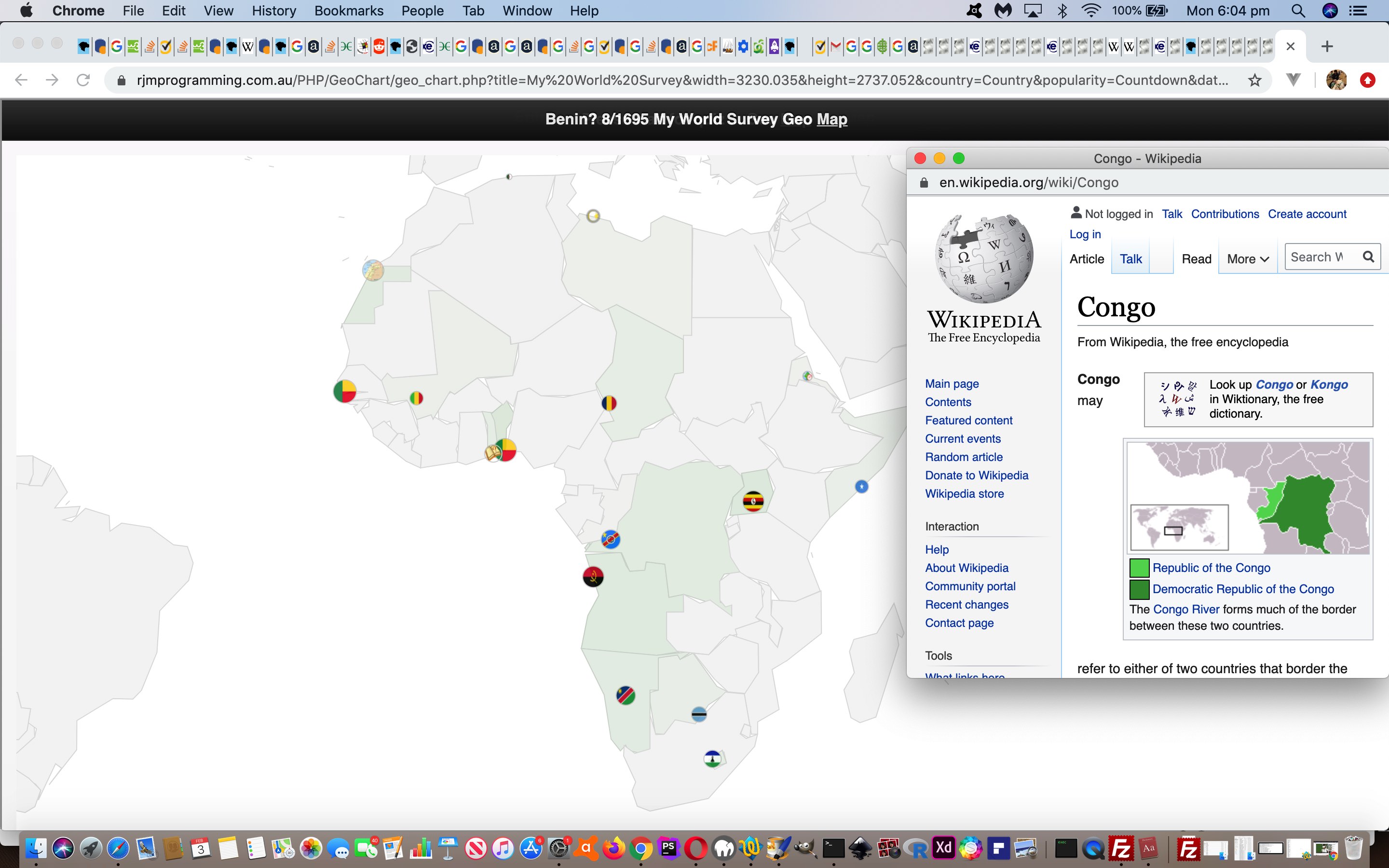 Google Chart Geo Chart World Quizzes Tutorial
