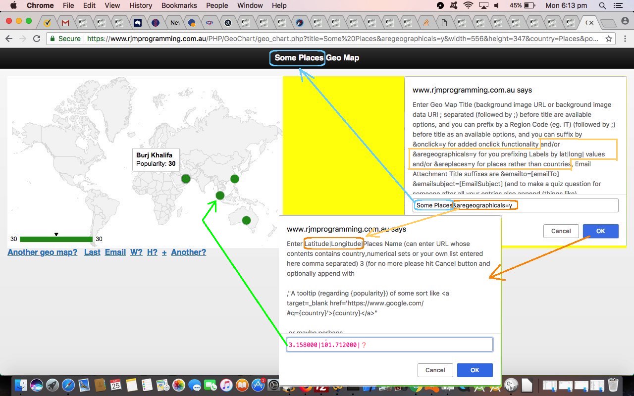 Google Geo Chart Co-ordinate Plotting Tutorial