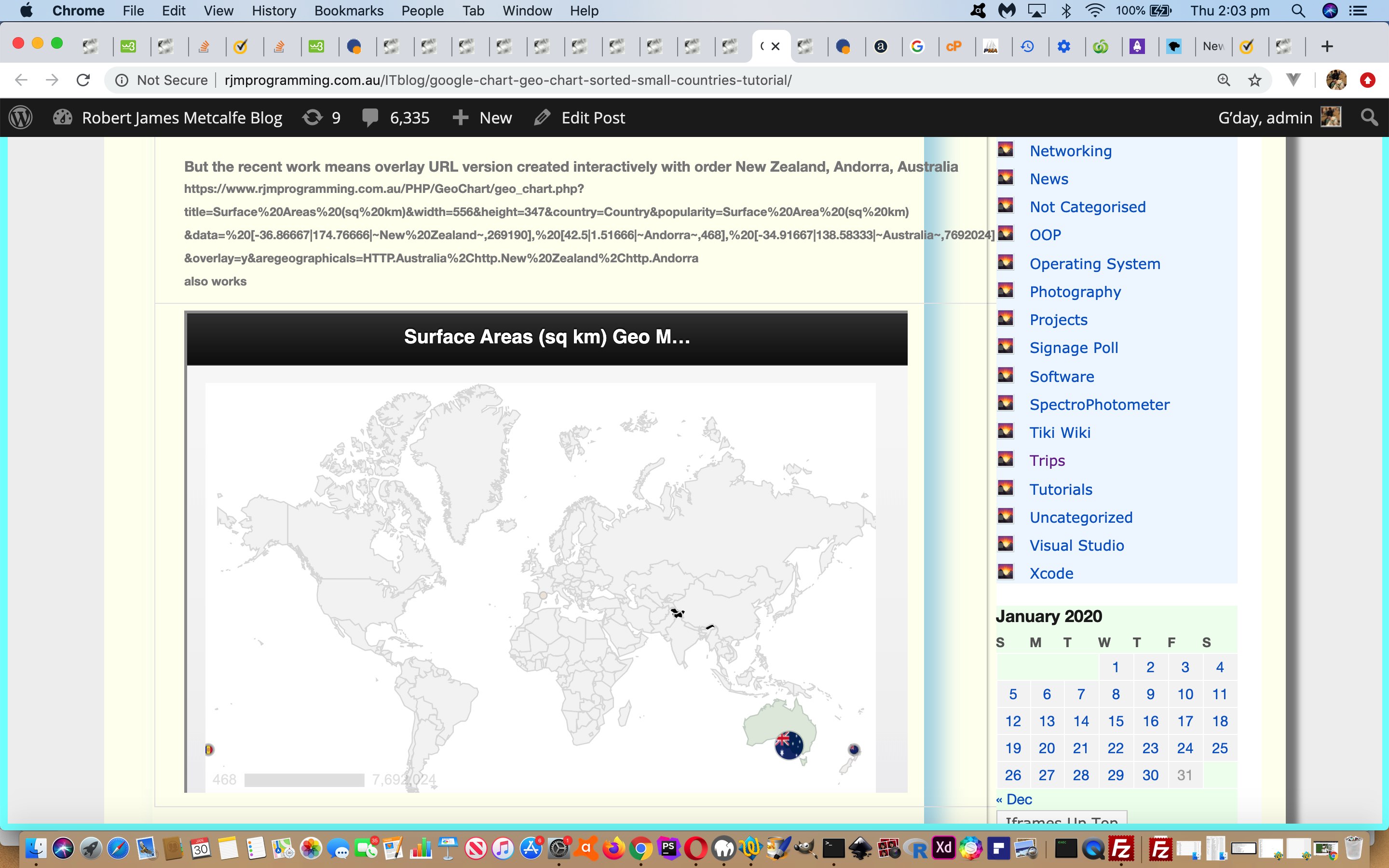 Google Chart Geo Chart Sorted Small Countries Tutorial