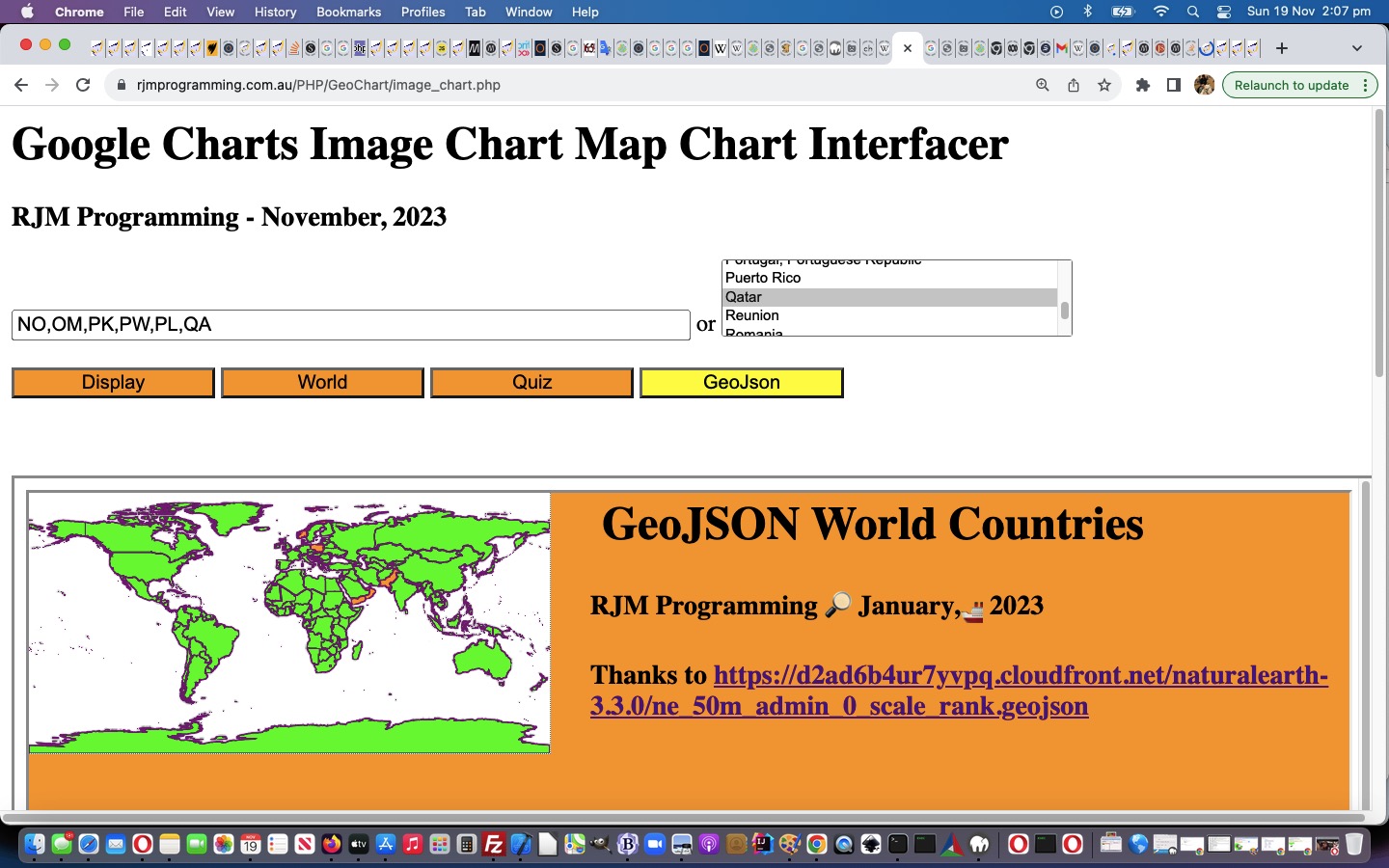 Google Chart Image Chart Map Chart GeoJson Dropdown Tutorial