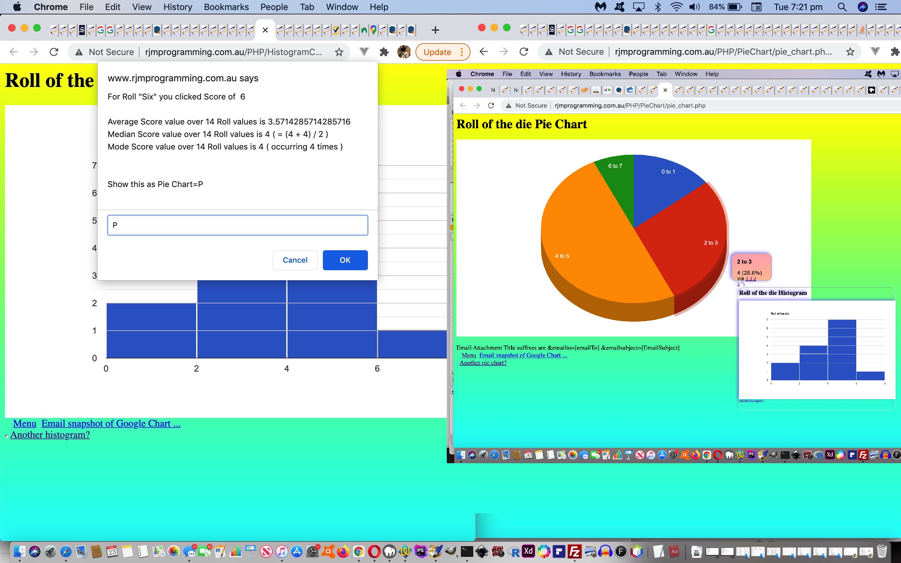 Google Chart Histogram Chart Pie Chart CSS Tooltips Tutorial