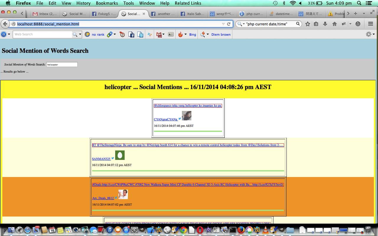 Yahoo YQL Web Service JSON Social Mention Tutorial