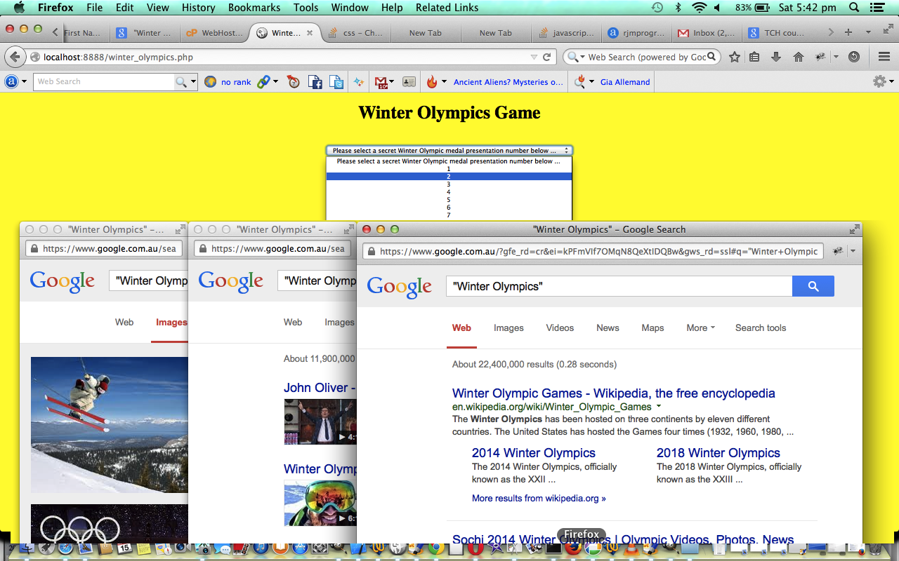 Yahoo YQL Web Service Winter Olympics Game Tutorial