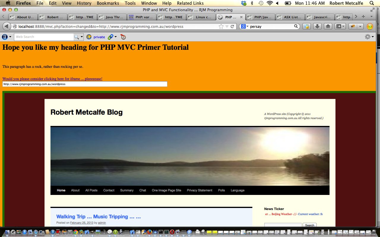 PHP MVC Primer Tutorial