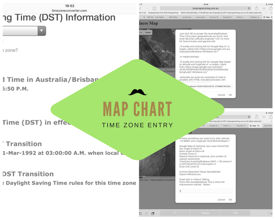 Google Chart Map Chart Time Zone Lookup Tutorial