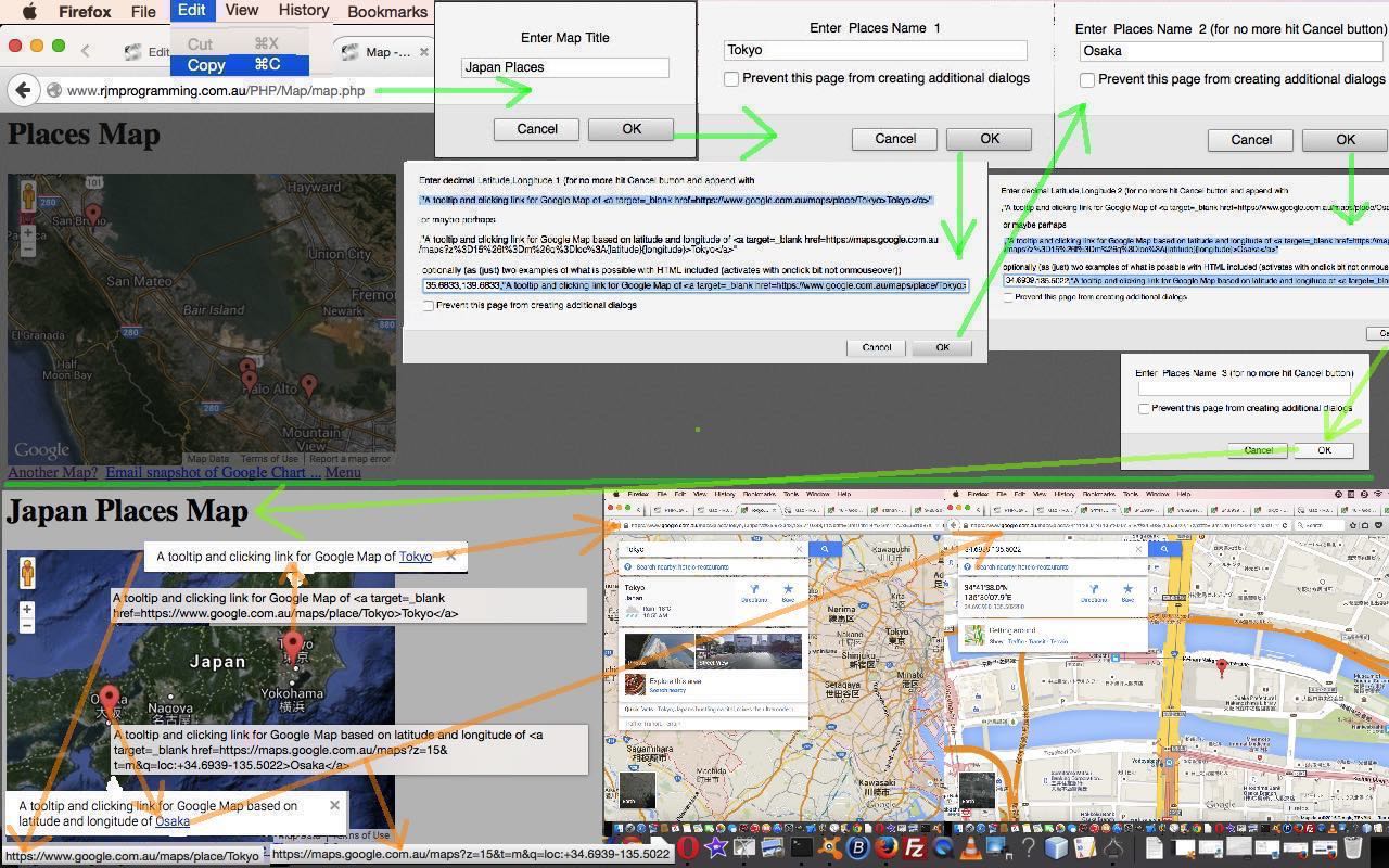 PHP/Javascript/HTML Google Chart Map Onclick Tutorial