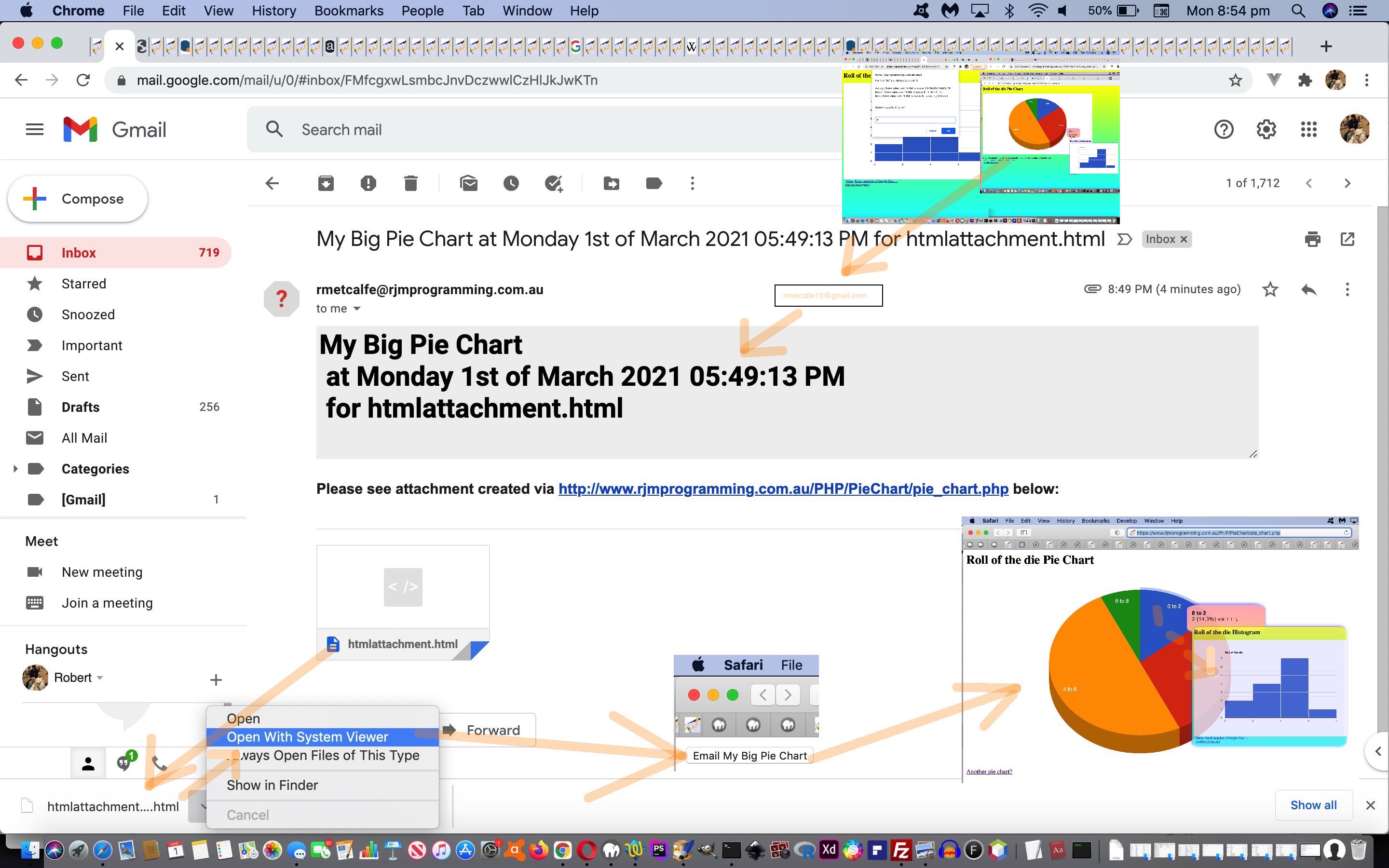 Google Chart Histogram Chart Pie Chart Tooltips Email Tutorial