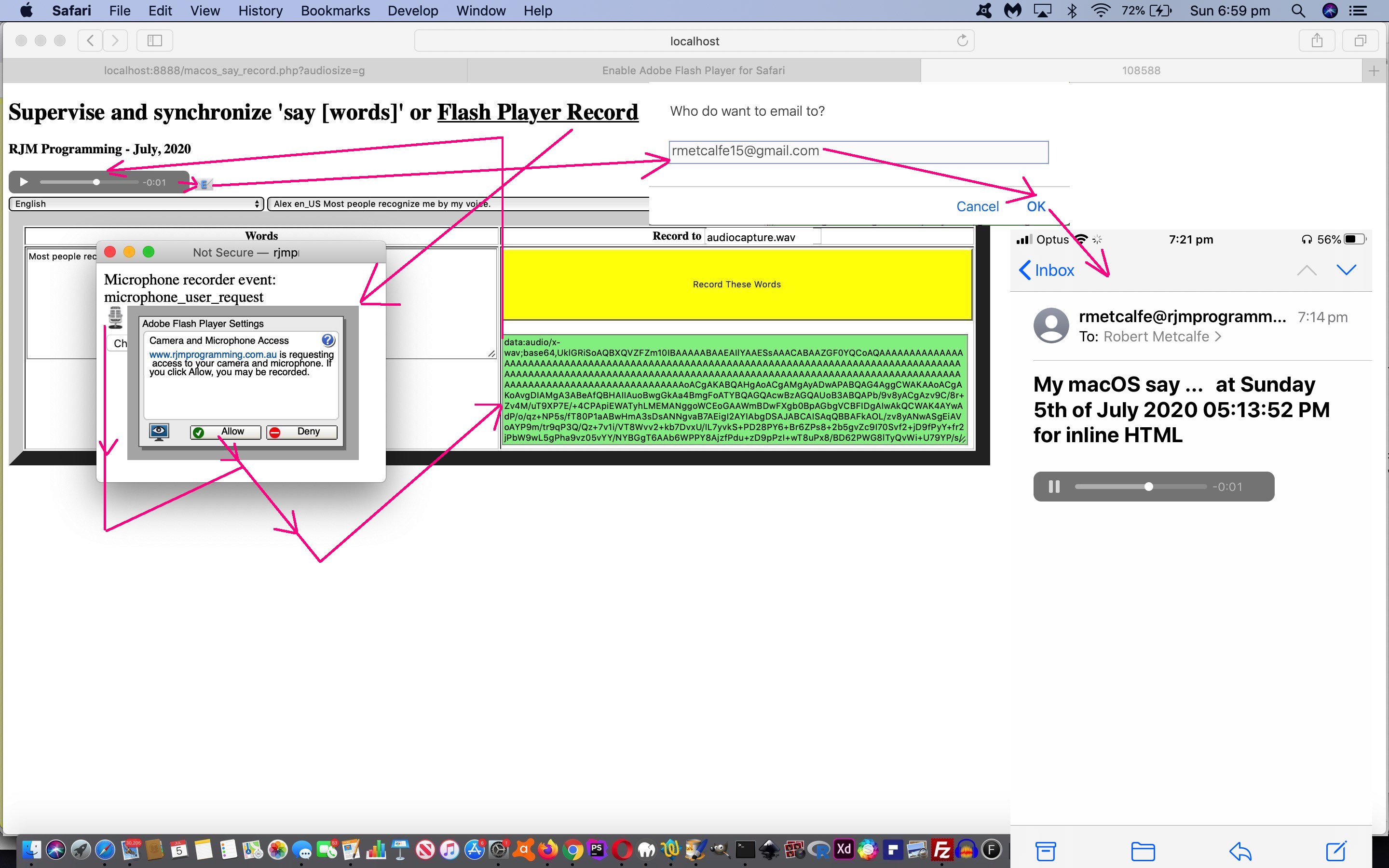 MacOS Speech to Flash Player Audio Record Tutorial