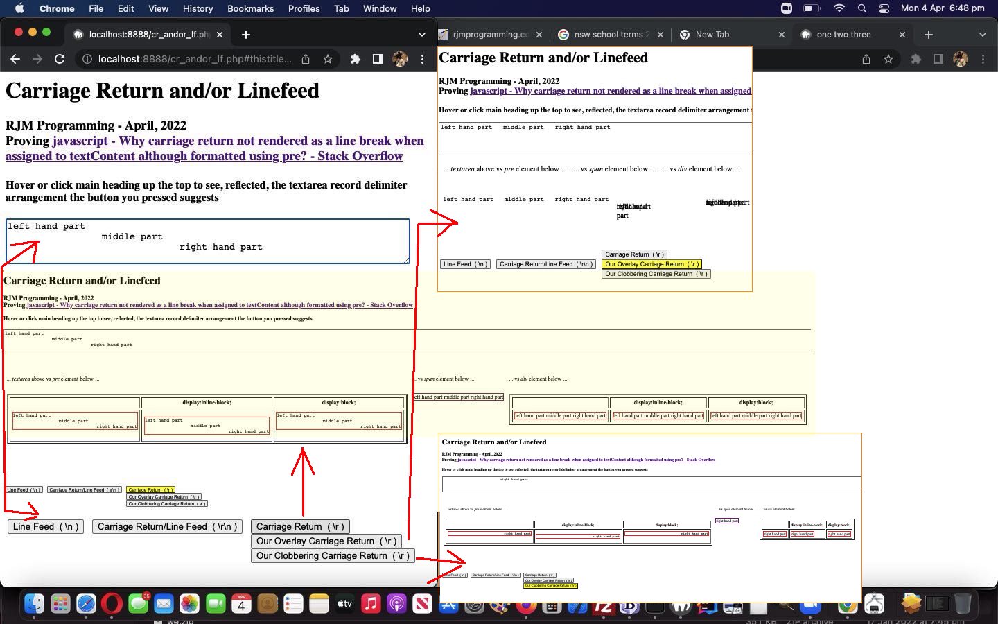 HTML Carriage Return and or Line Feed Reimagined Tutorial