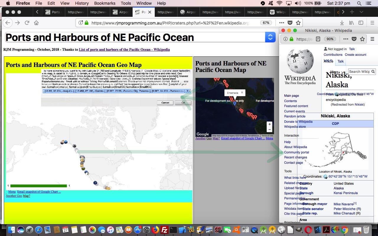 PHP Wikipedia Geo Map Google Chart Region Tutorial