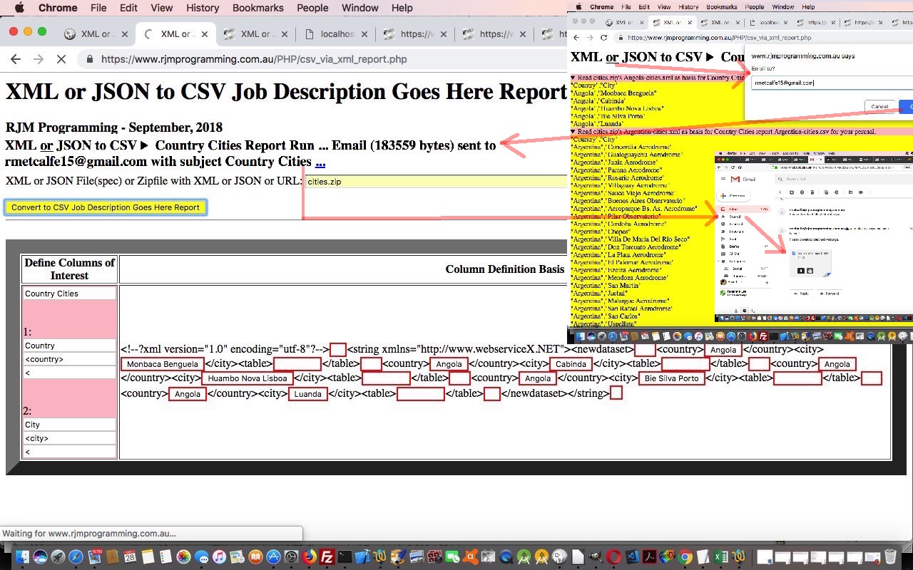JSON or XML to CSV Email Attachment Report Tutorial