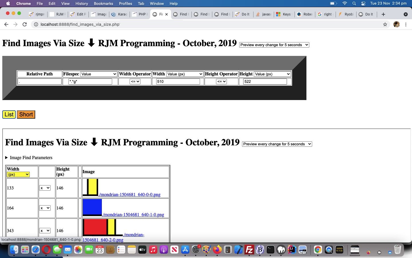 PHP Image Dimensions Linux Linux and Windows Glob Preview Tutorial