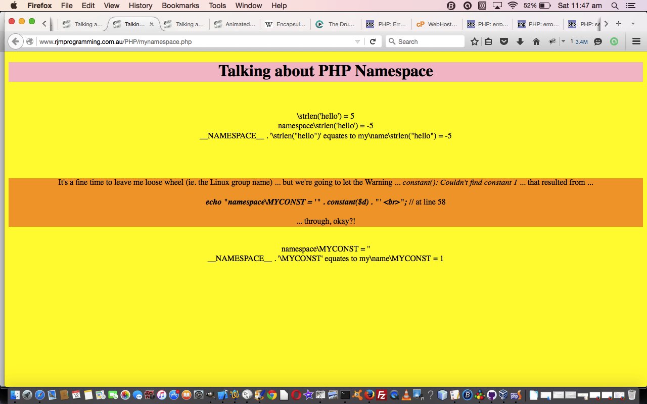 PHP Namespace Error Handling Tutorial