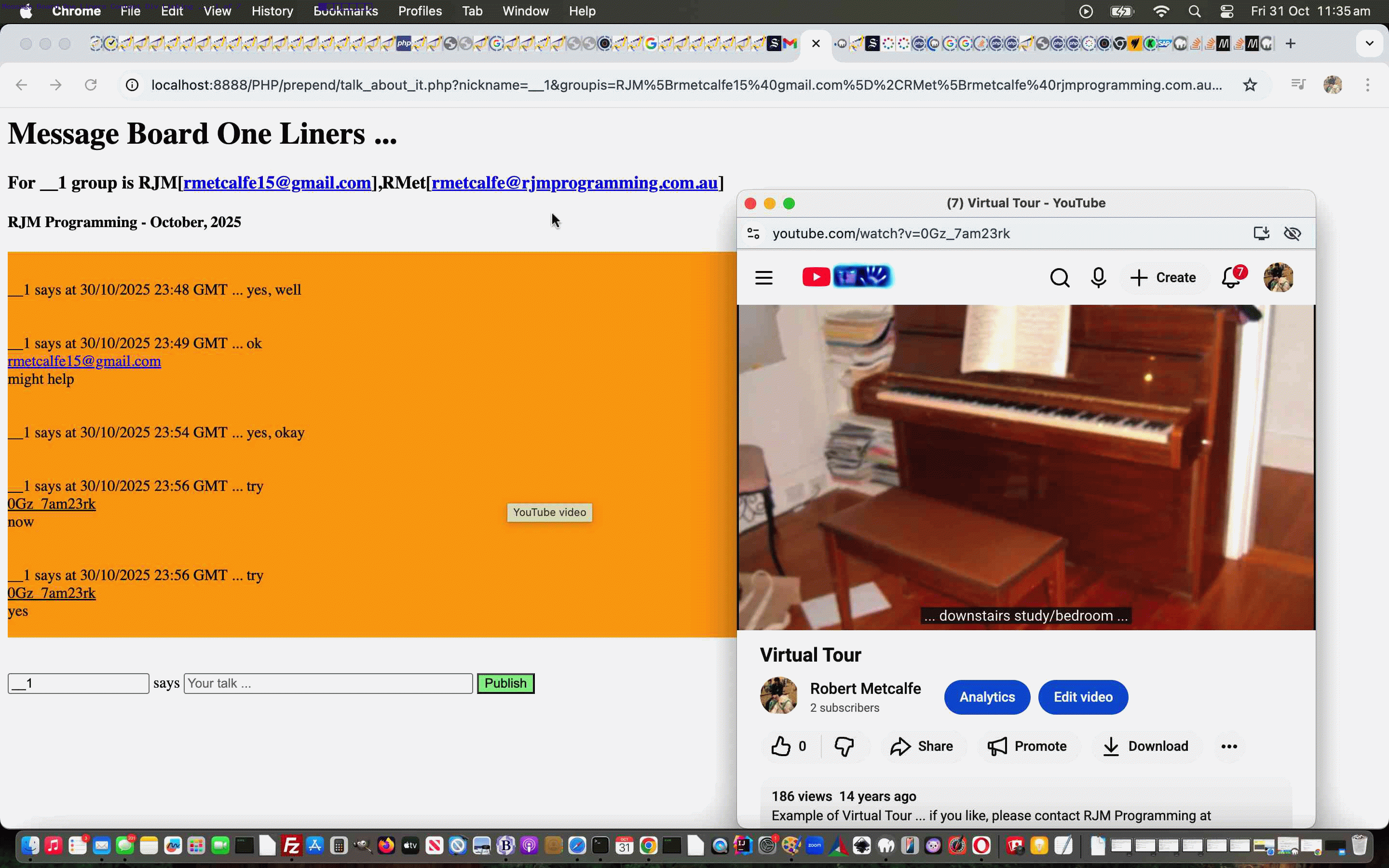 Message Board One Liners Div Linking Talents Tutorial