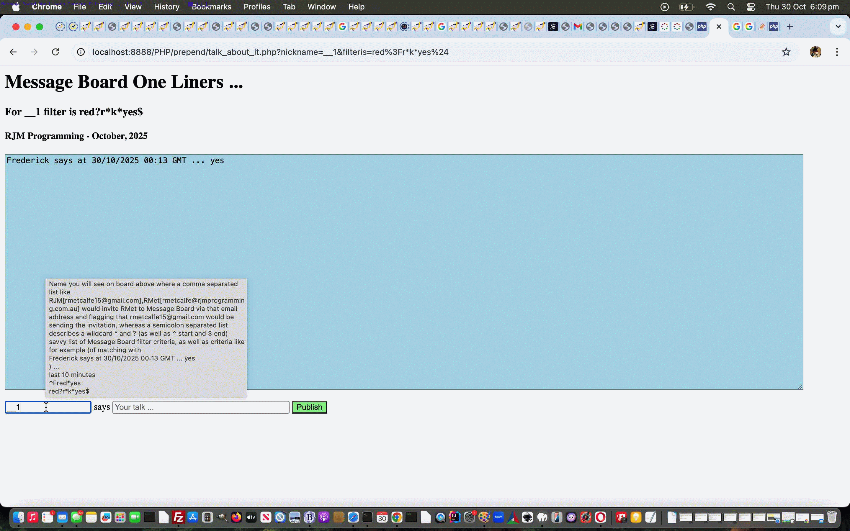 Message Board One Liners Content Filtering Tutorial Message Board One Liners Content Filtering Tutorial