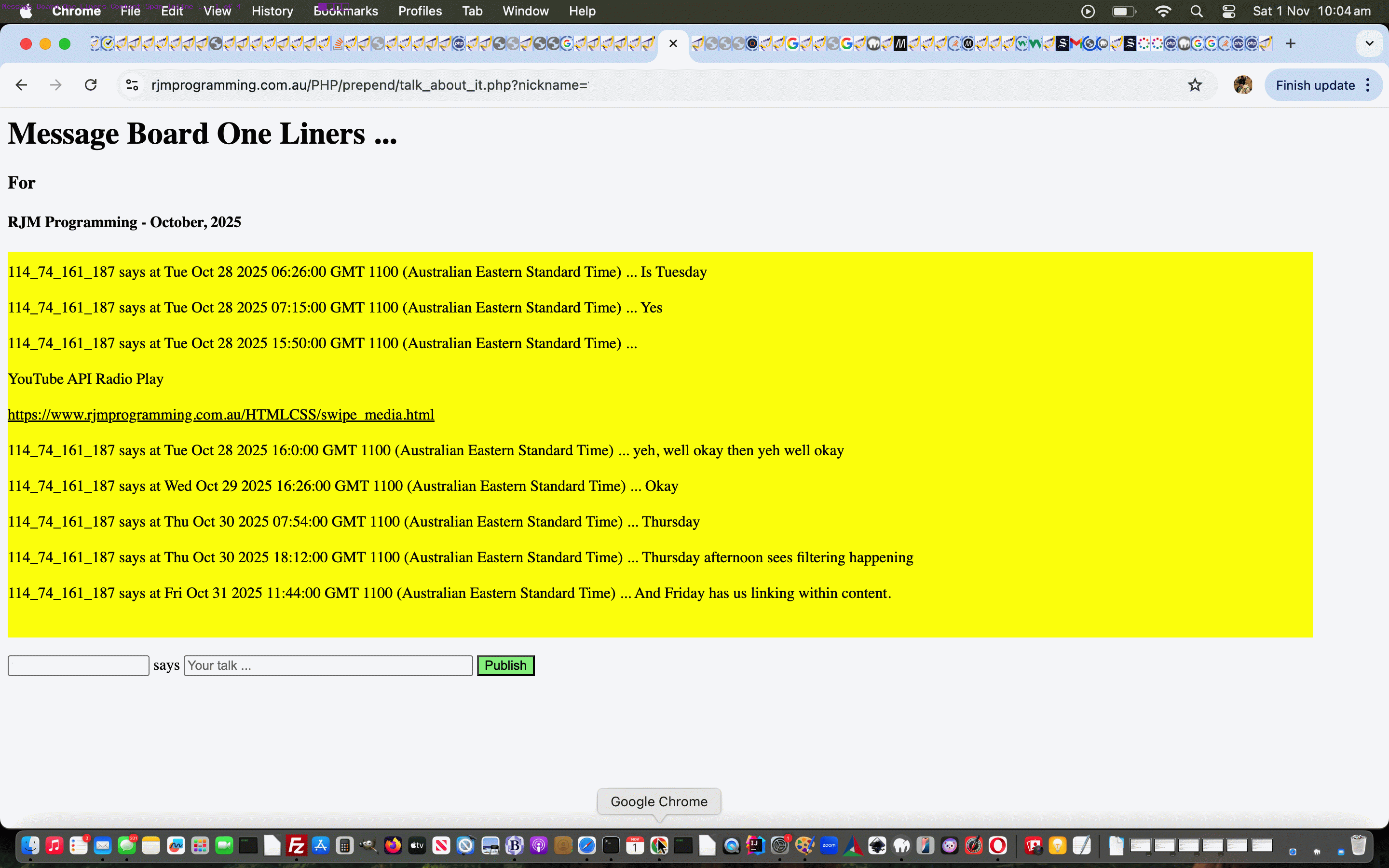 Message Board One Liners Span Inline Talents Tutorial