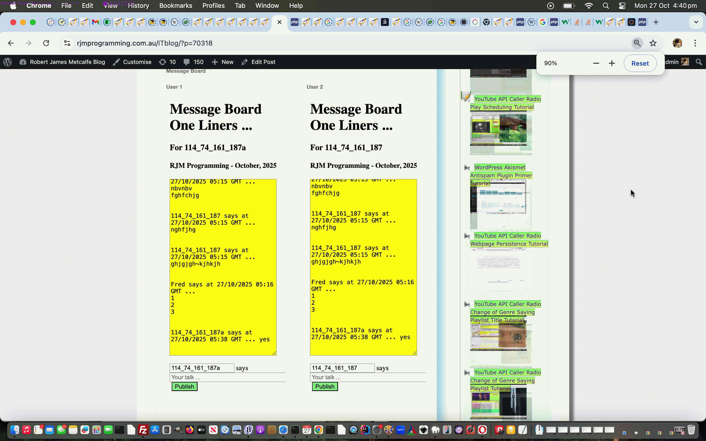 Message Board One Liners Primer Tutorial Message Board One Liners Primer Tutorial
