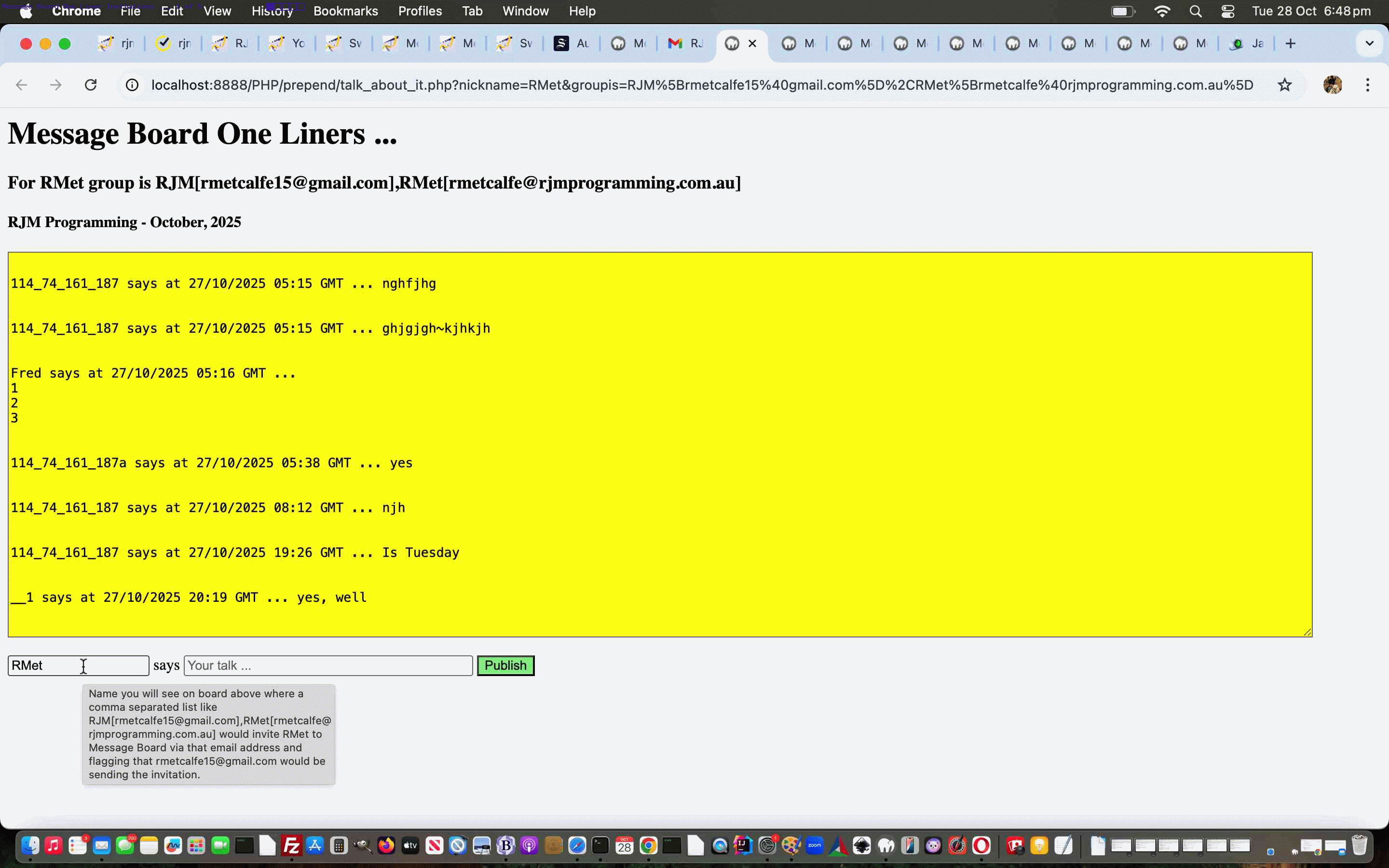 Message Board One Liners Group Invitations Tutorial Message Board One Liners Group Invitations Tutorial