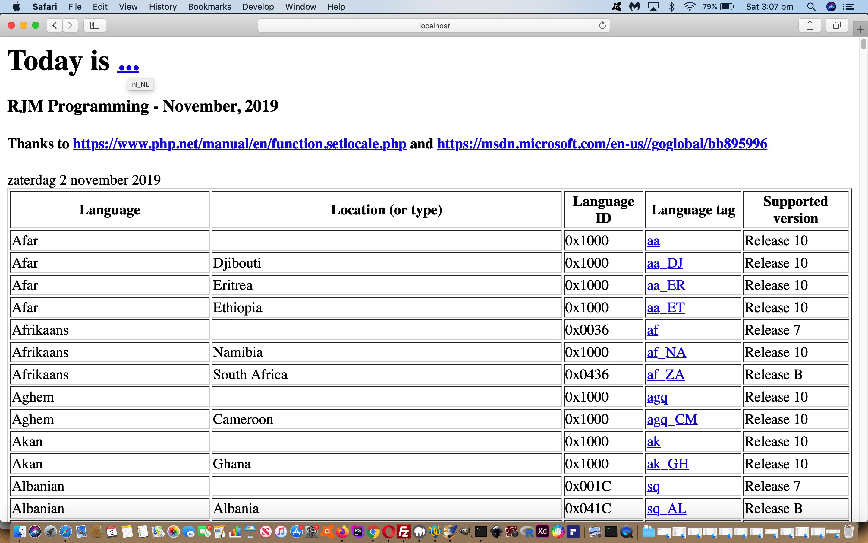 PHP Internationalization via Locale Primer Tutorial