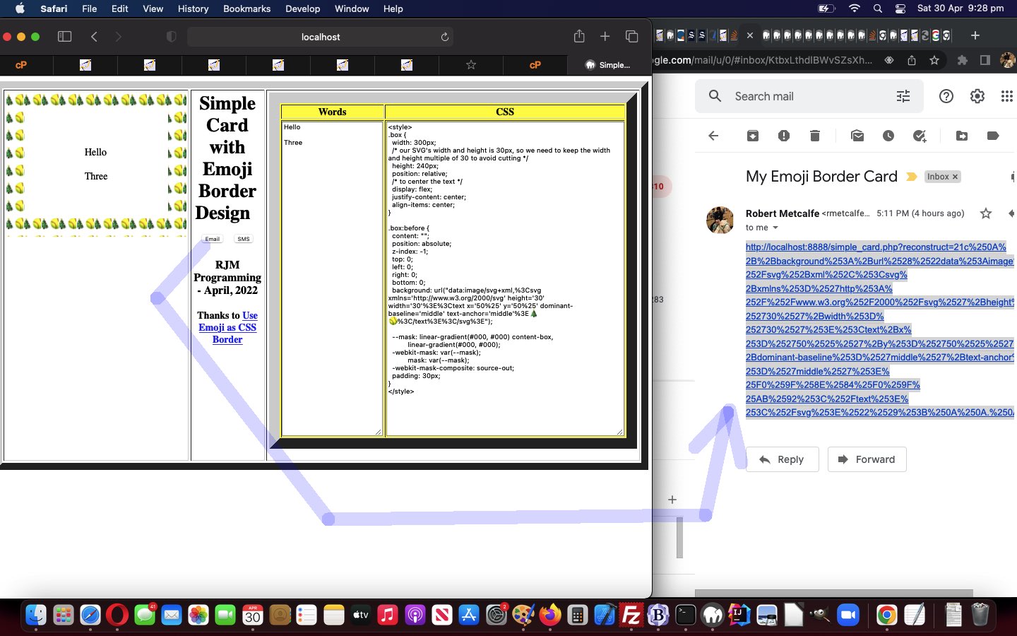 Simple Emoji Border Card Sharing Tutorial