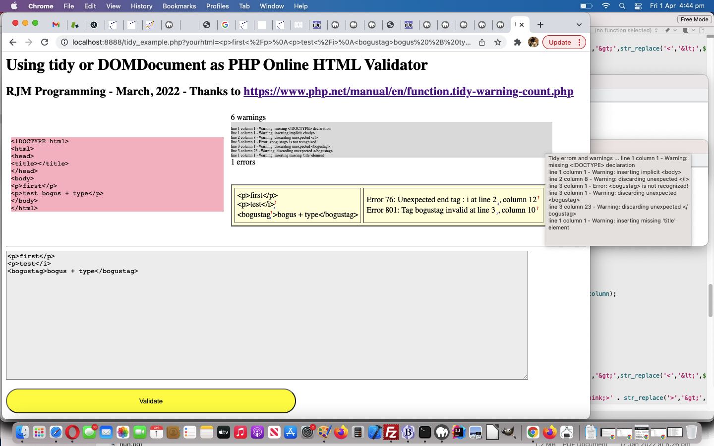 HTML Online Validation Tidy Errors Tutorial