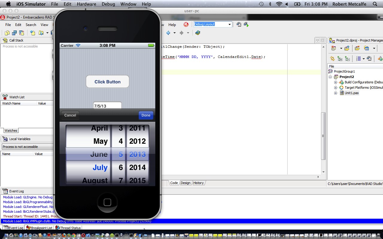 Delphi Pascal iOS Mobile App Primer Tutorial