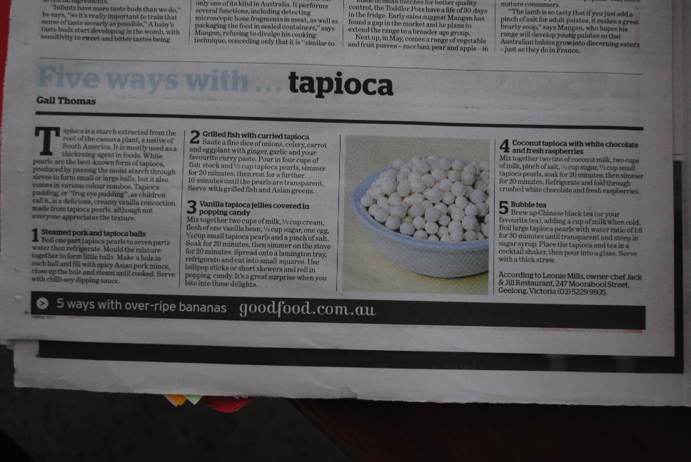 Tapioca Five Ways Bigger
