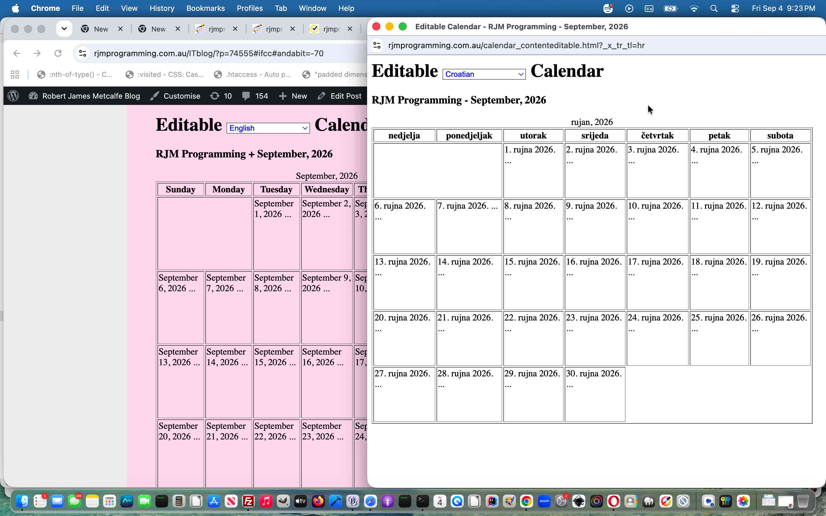 Editable Calendar Intl Tutorial
