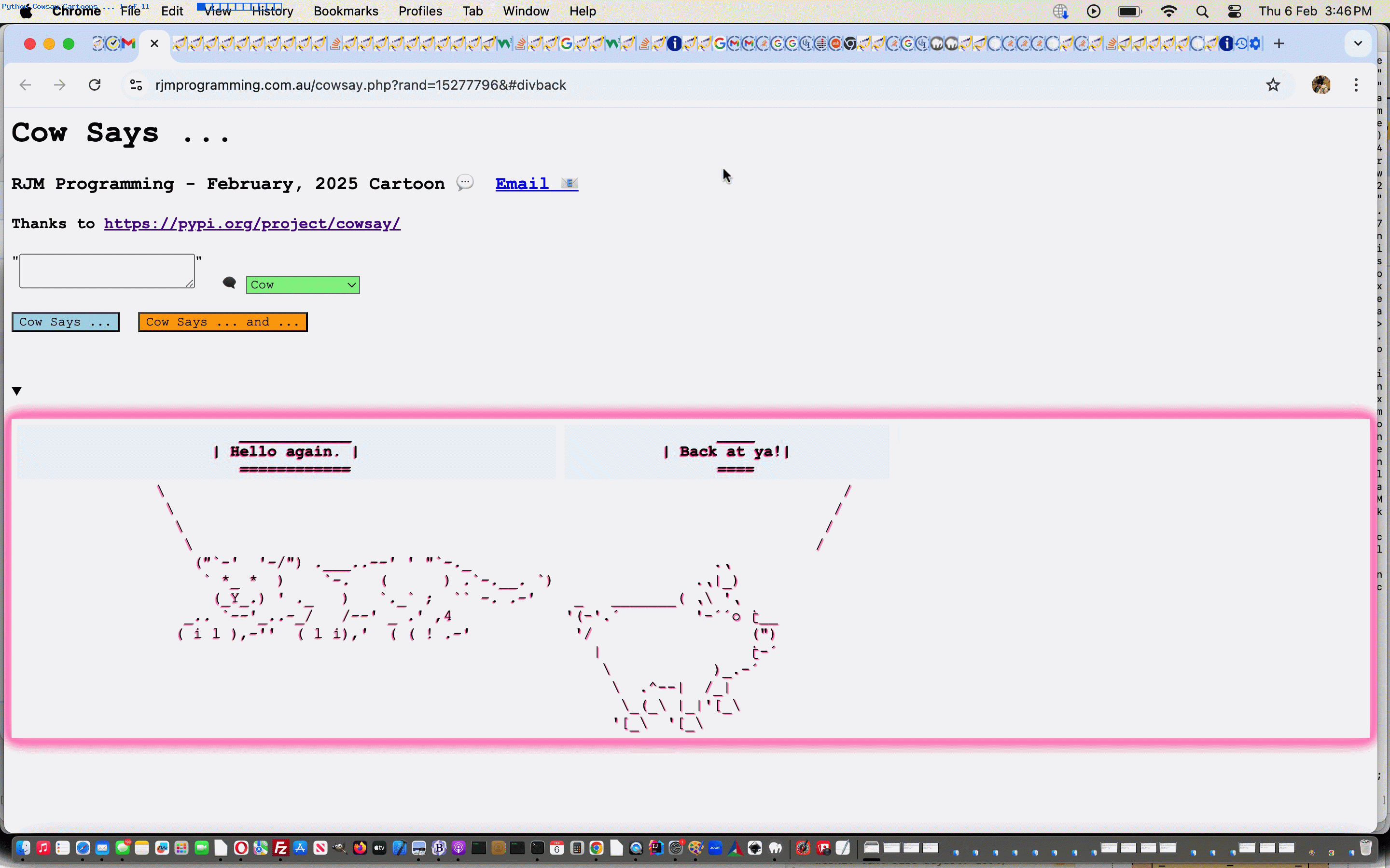 Python Cowsay API Cartoon Tutorial