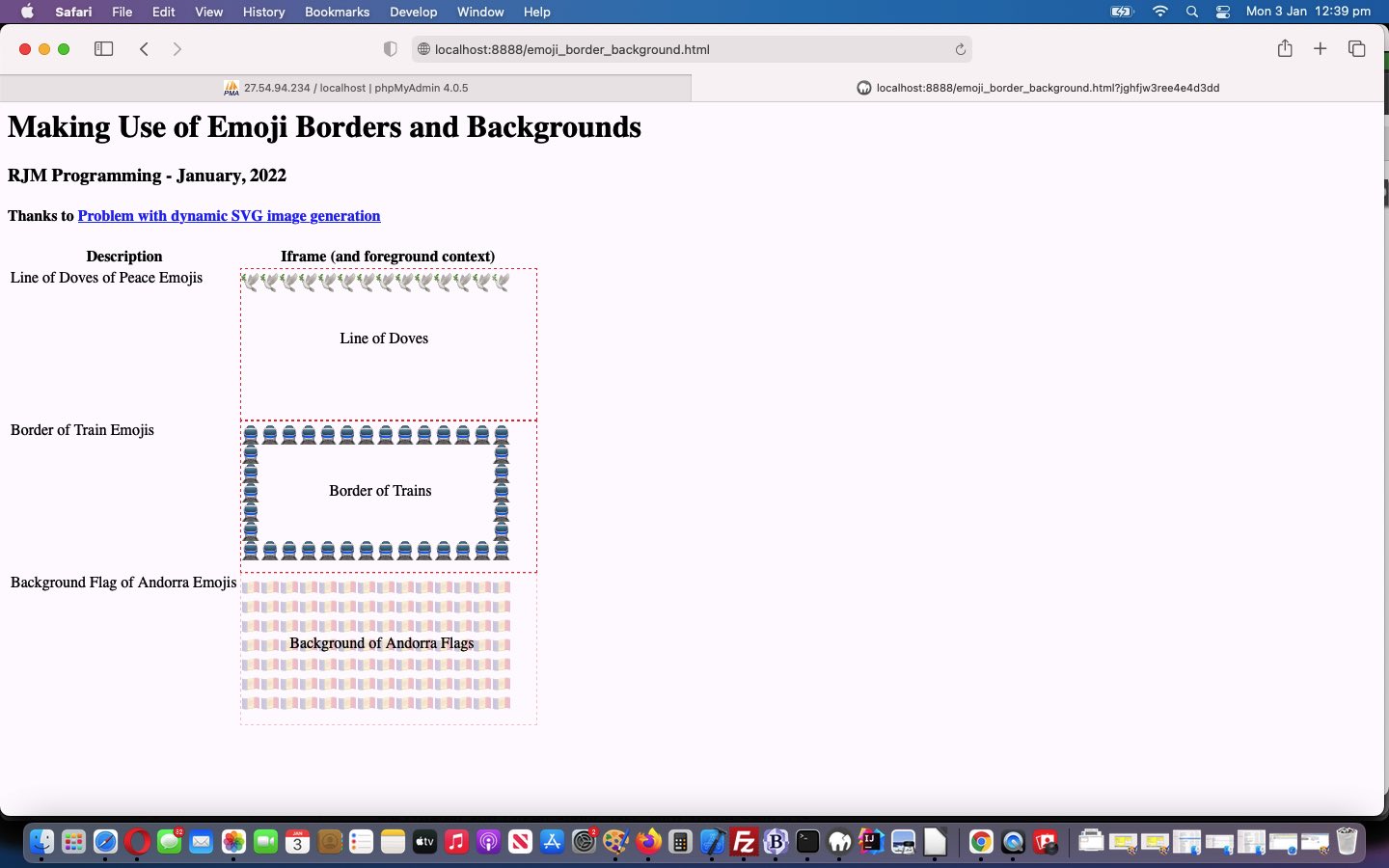 Emoji Borders and Backgrounds Context Tutorial