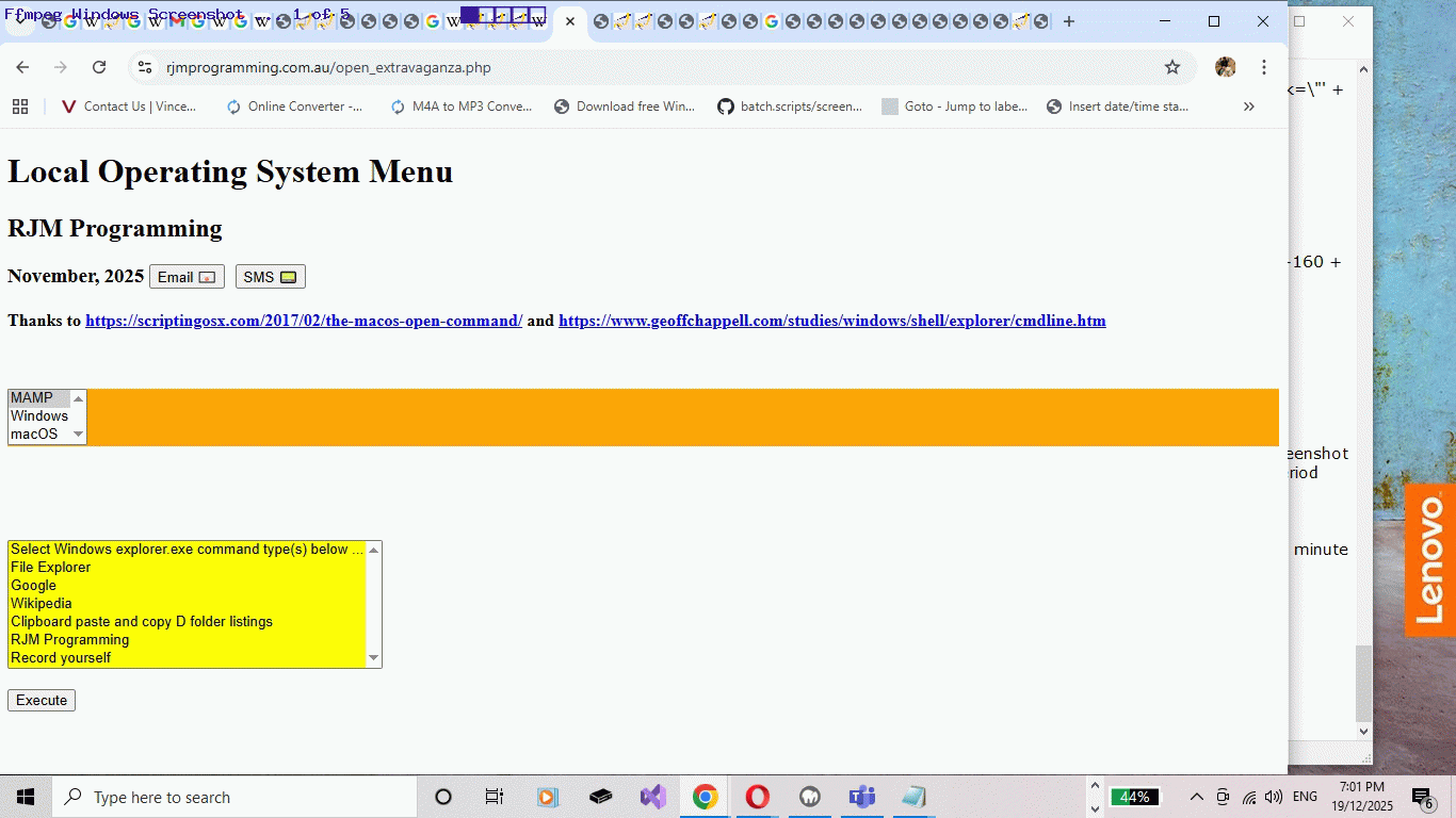Local Operating System Menu Ffmpeg Windows Recordings Tutorial Local Operating System Menu Ffmpeg Windows Recordings Tutorial