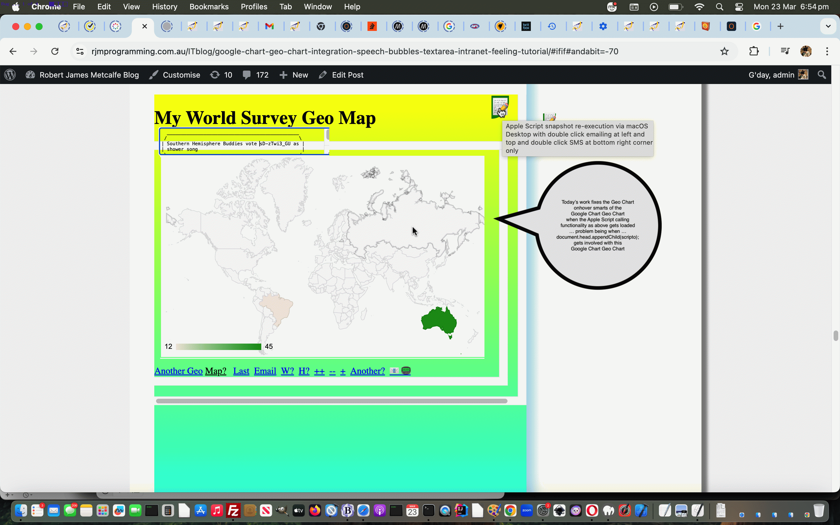 Google Chart Geo Chart AppleScript Functionality Integration Bug Tutorial