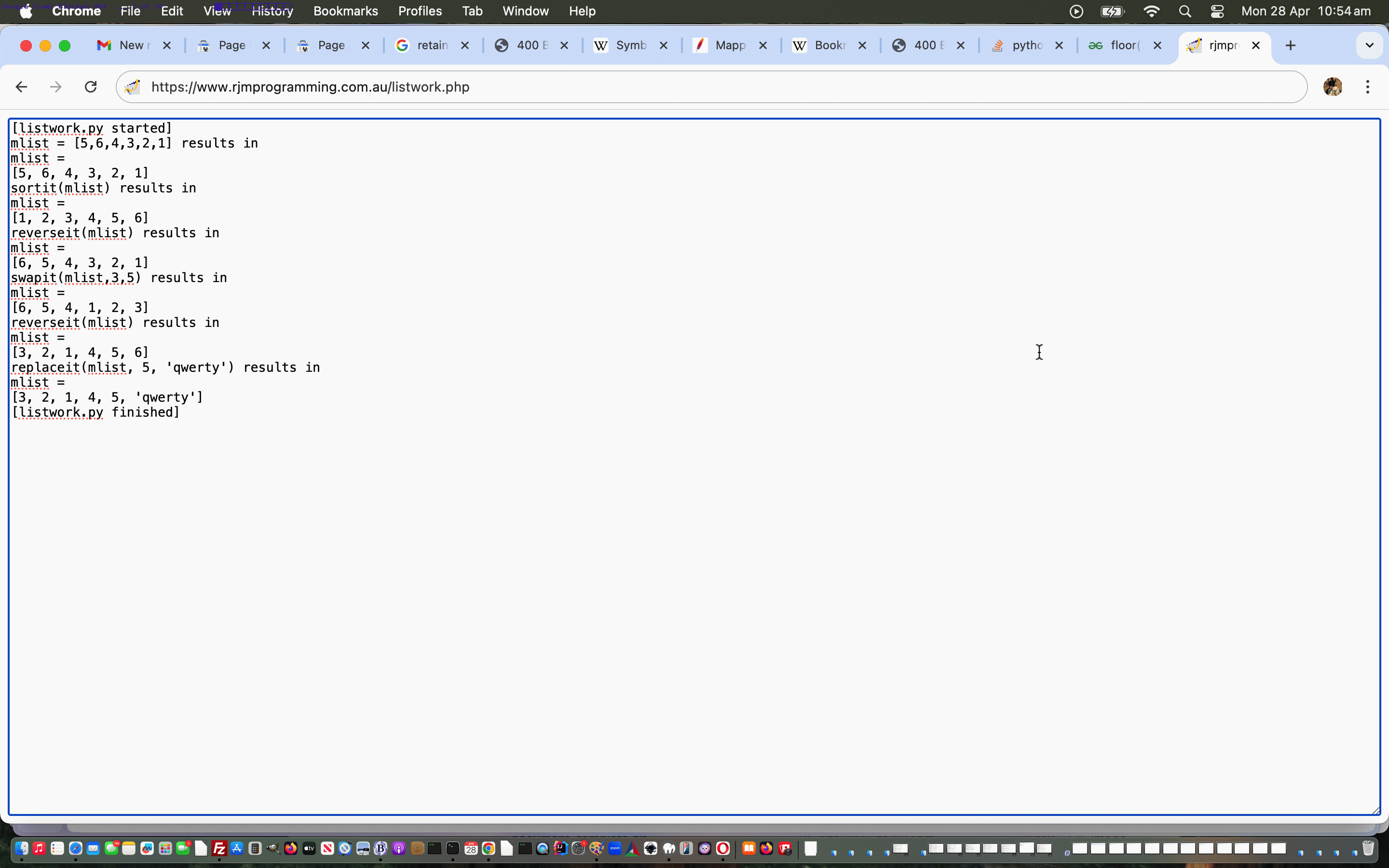 Python List via PHP Revisit Tutorial