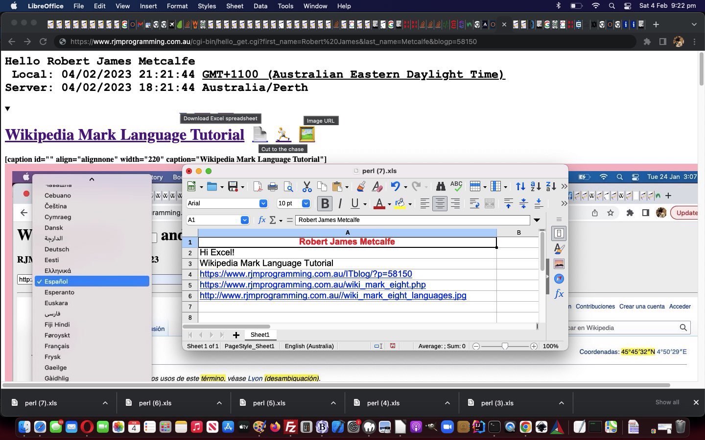 Perl CGI Spreadsheet Module Tutorial