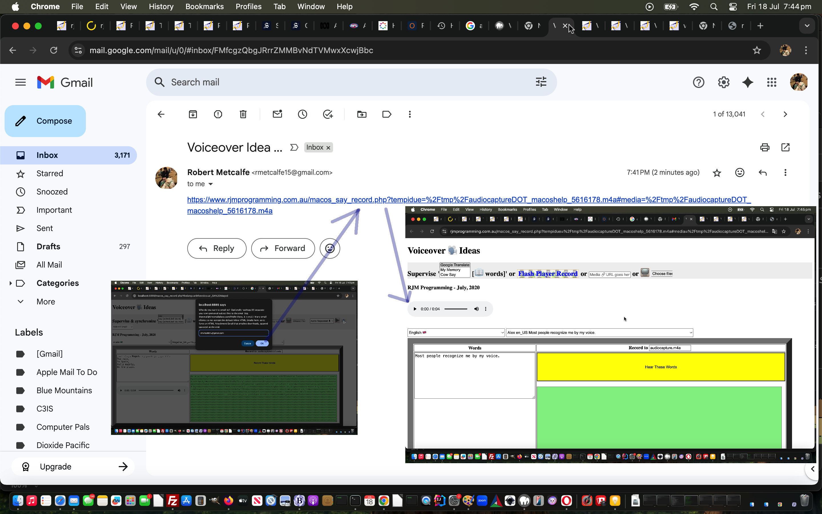 Text to Speech macOS Say Large Data Sharing Tutorial