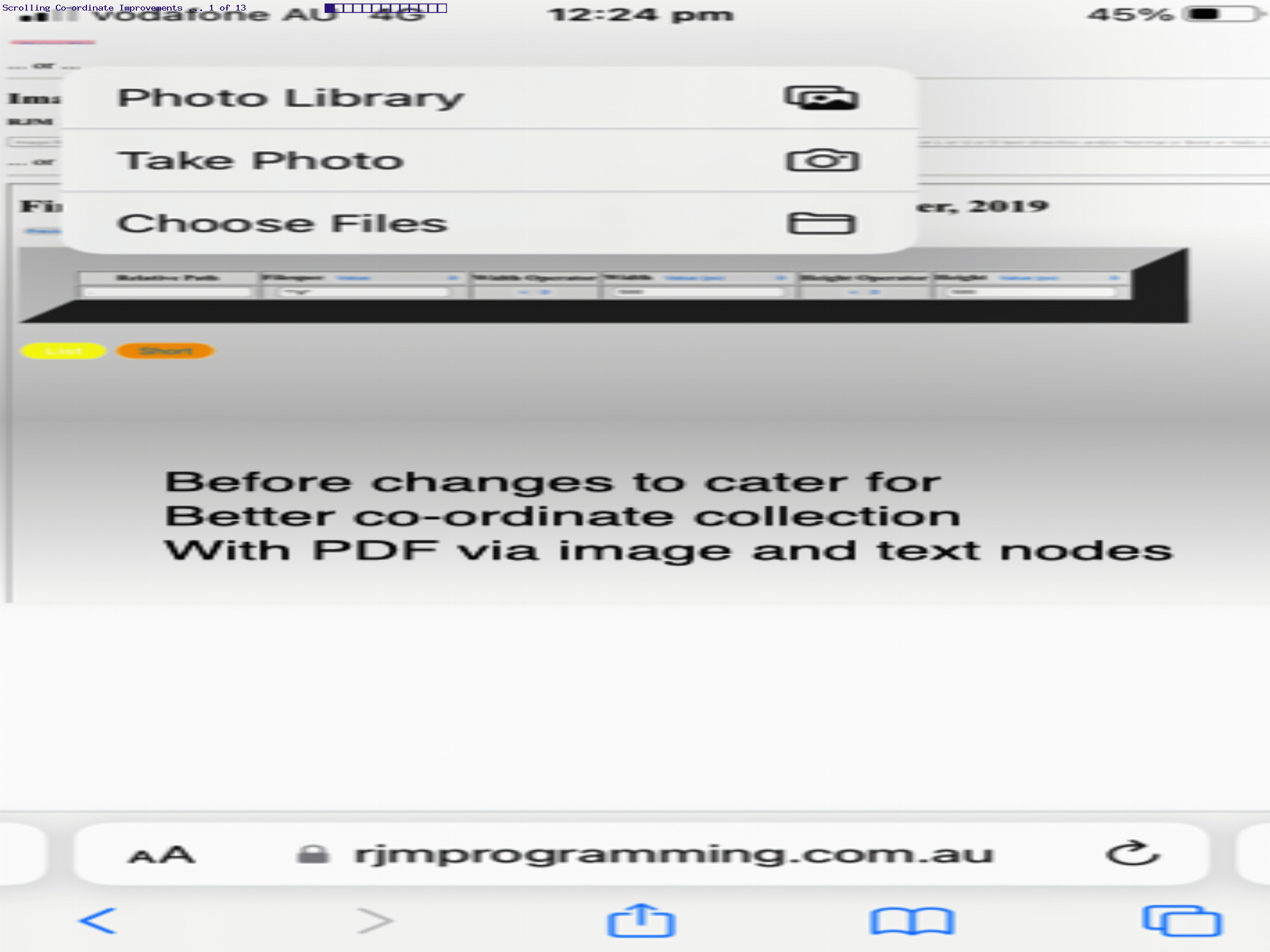 PDF Image and Text Nodes Mobile Scrolling Tutorial