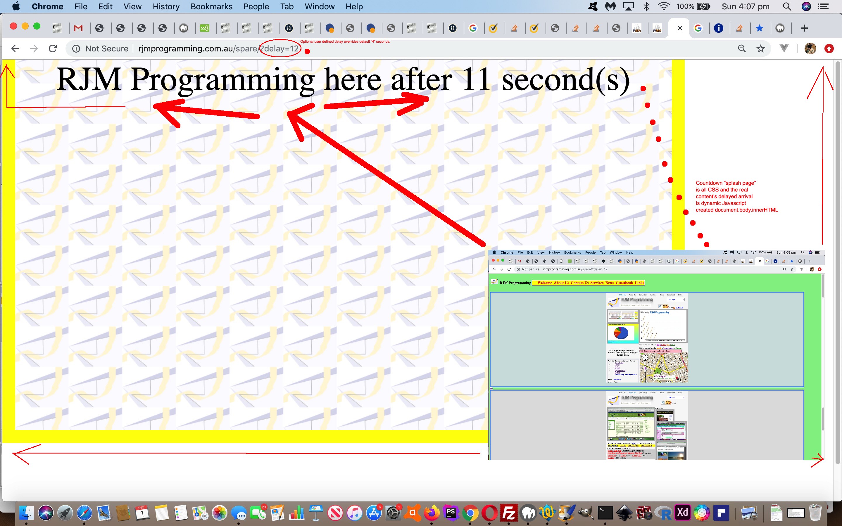 Splash Screen CSS Delayed Dynamic Javascript Body HTML Primer Tutorial