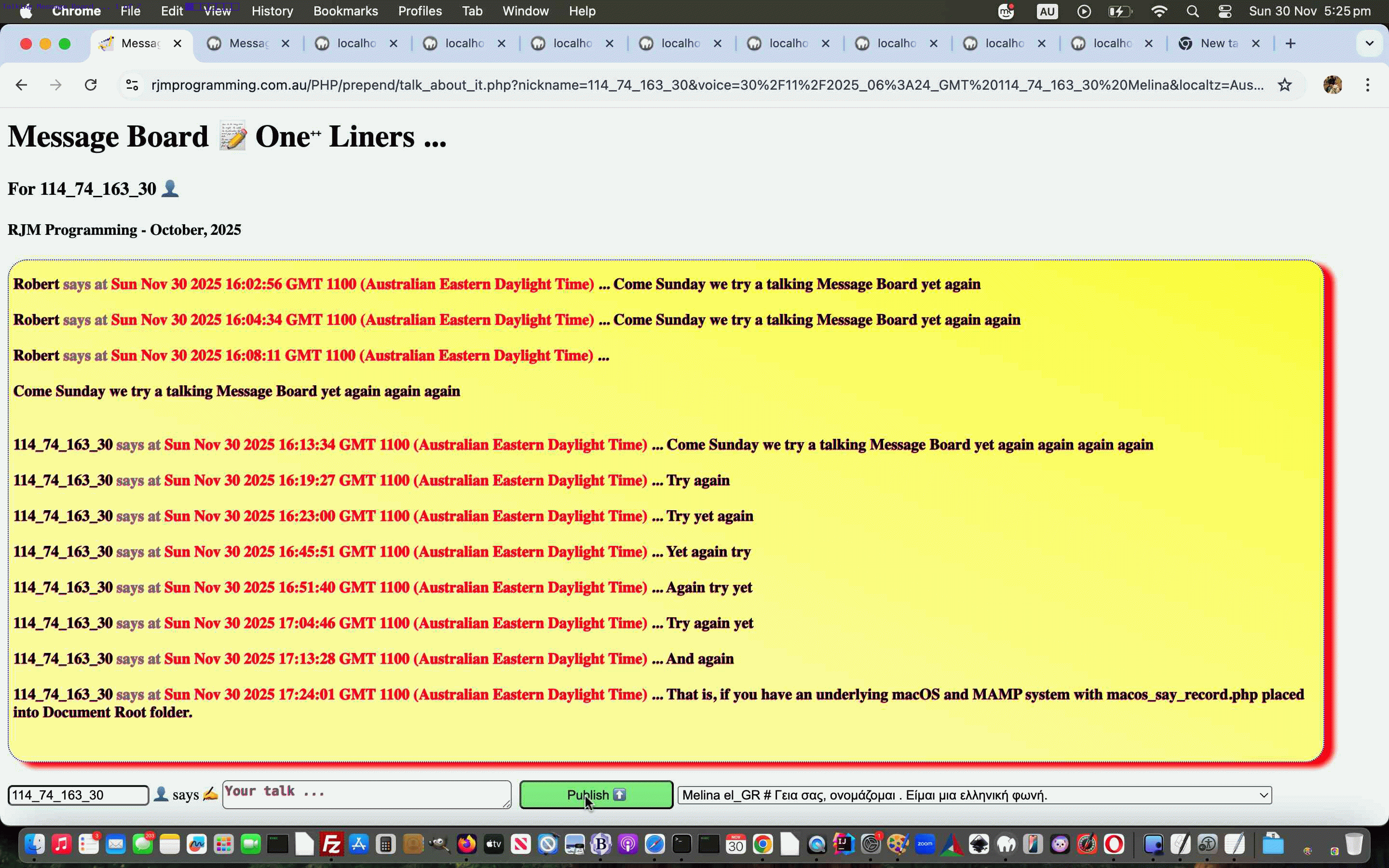 Talking Message Board Tutorial