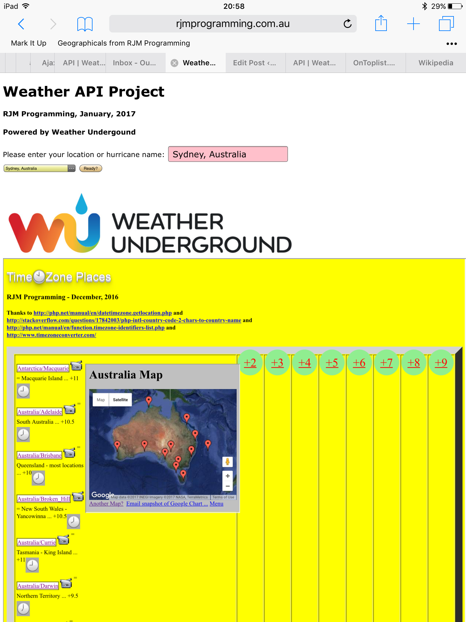 Weather API via Iframe jQuery Ajax Tutorial