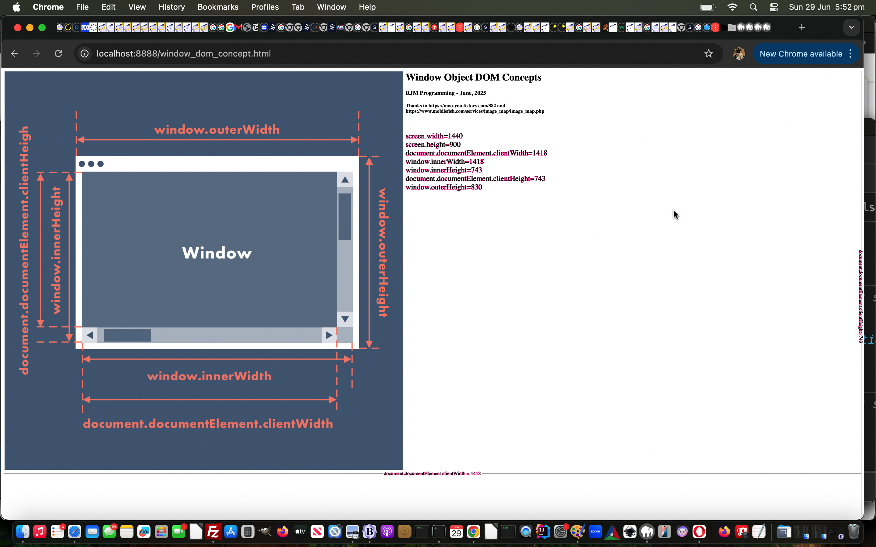 Window Object Screen Member Variables Overlay Tutorial