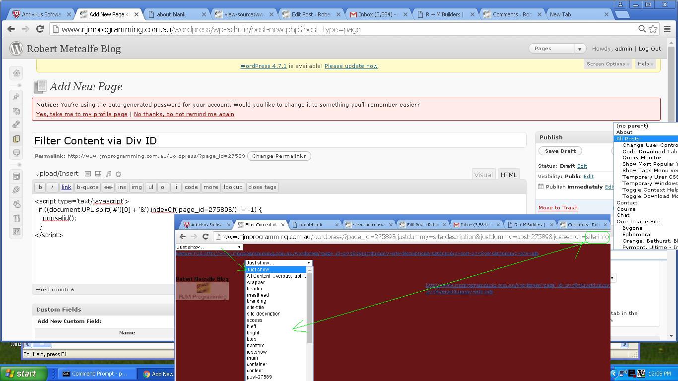 WordPress Filter via Div ID Primer Tutorial