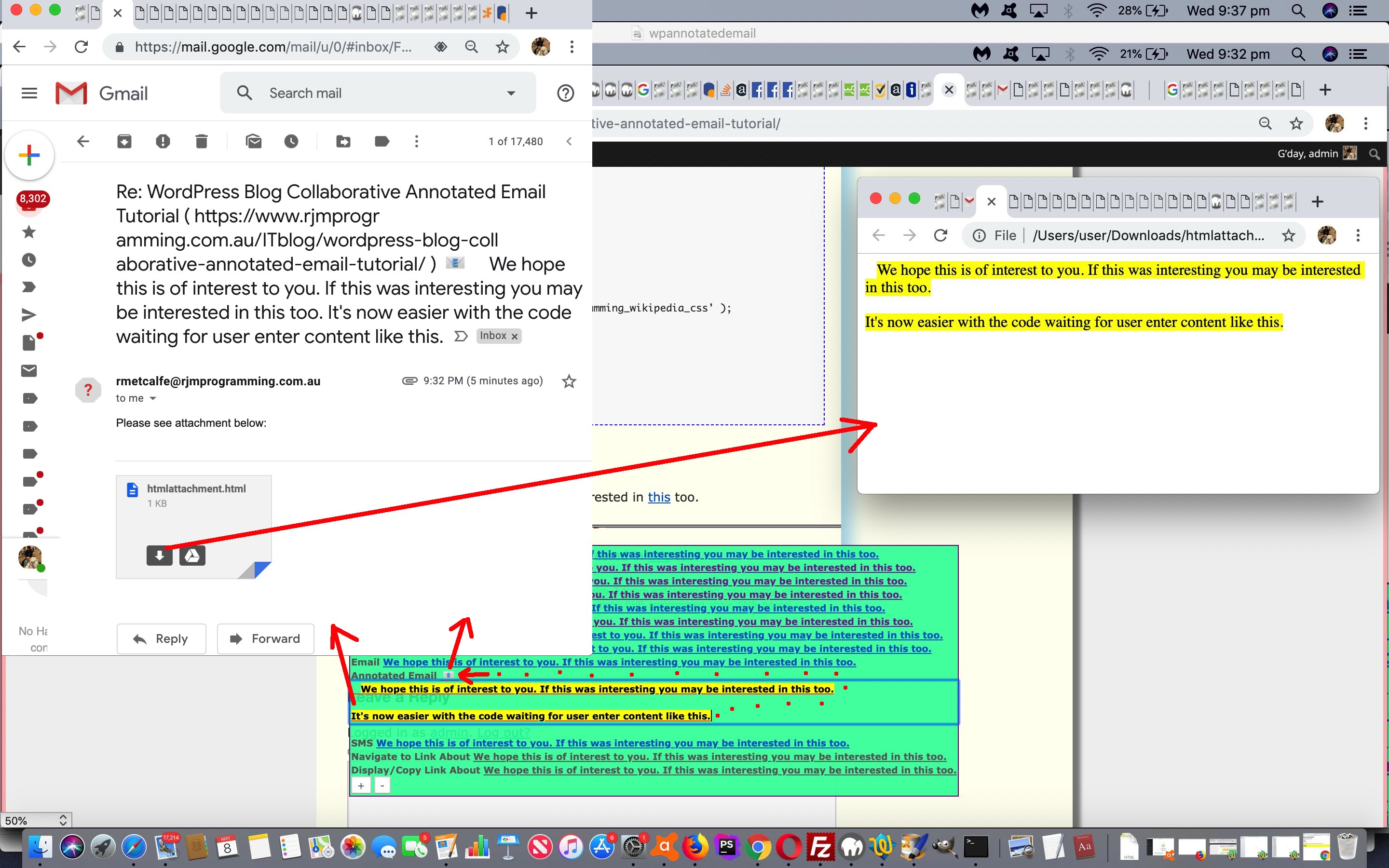 WordPress Blog Collaborative Annotated Email User Experience Tutorial