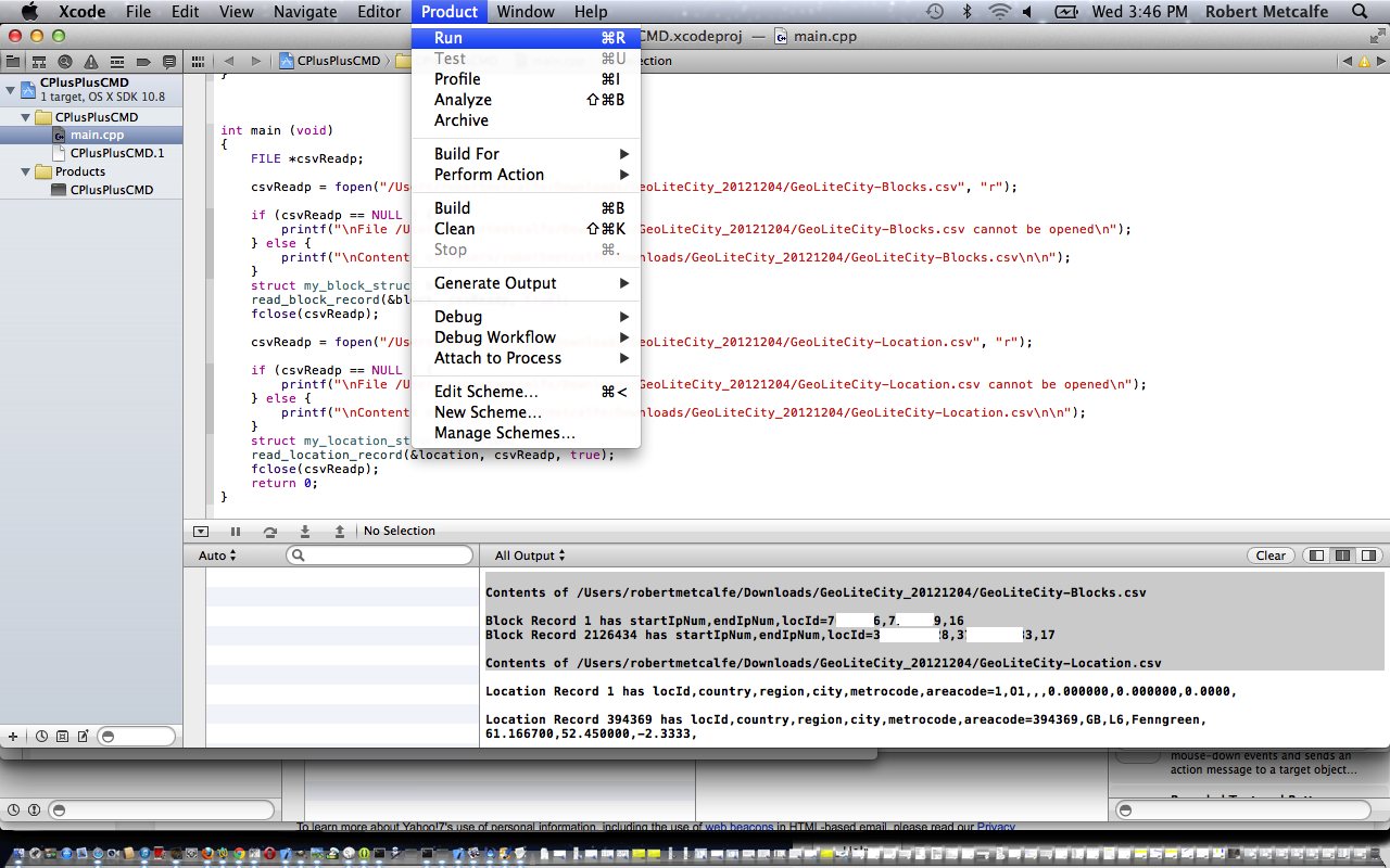 C in Xcode Read CSV Primer Tutorial