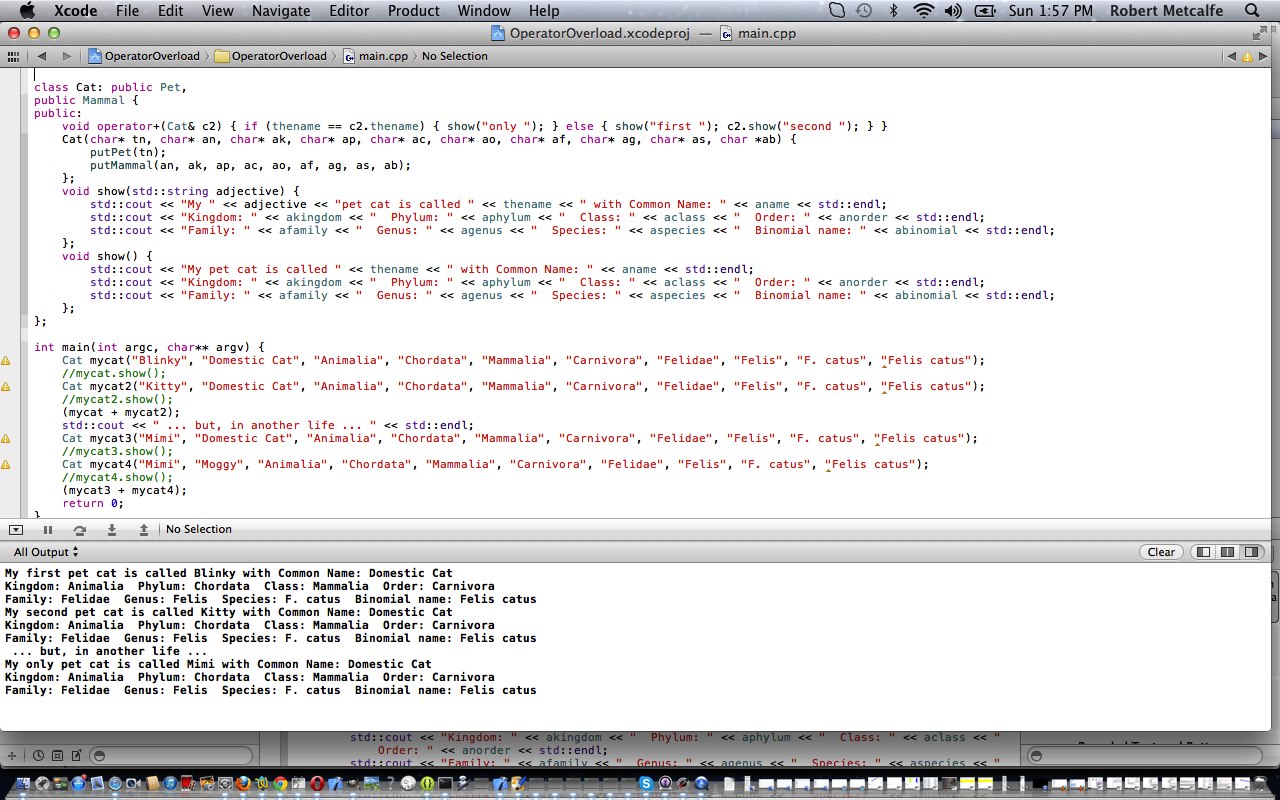 C++ Xcode OOP Operator Overloading Tutorial