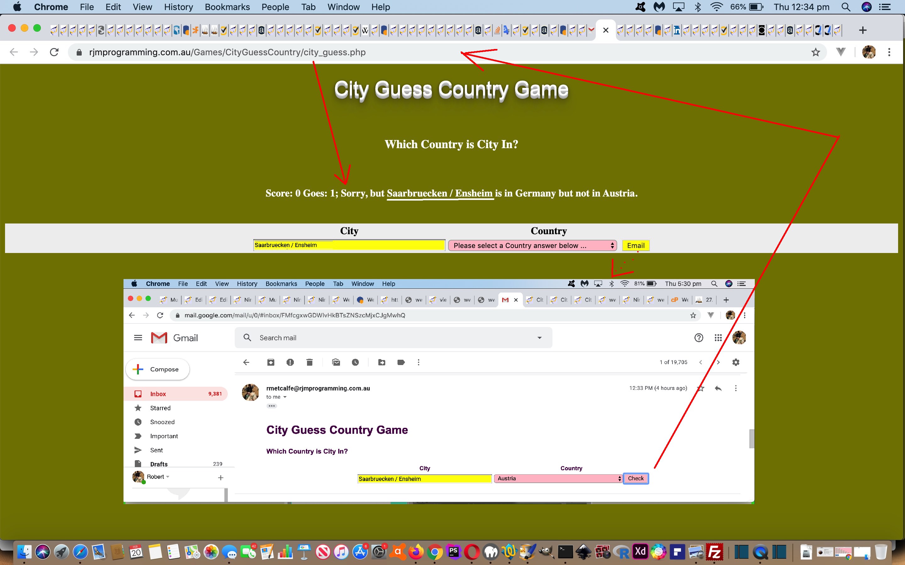 PHP City Guess Country Game Sharing Tutorial